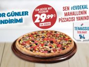 Evde kalan pizza severlere büyük boy Domino’s indirimi