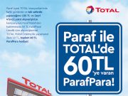 TOTAL’den Paraf sahiplerine özel 60 TL değerinde Parafpara!