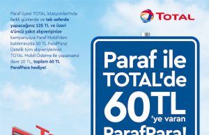 TOTAL’den Paraf sahiplerine özel 60 TL değerinde Parafpara!