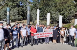 Evim Mağdurları Platformu üyeleri Şişli Demokrasi Parkı’nda eylem yaptı