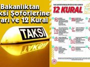 Bakanlıktan Taksi Şoförlerine Uyarı ve 12 Kural